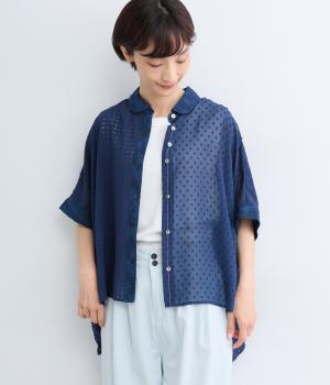 シフォンドビーシャツ(ネイビー-F)
