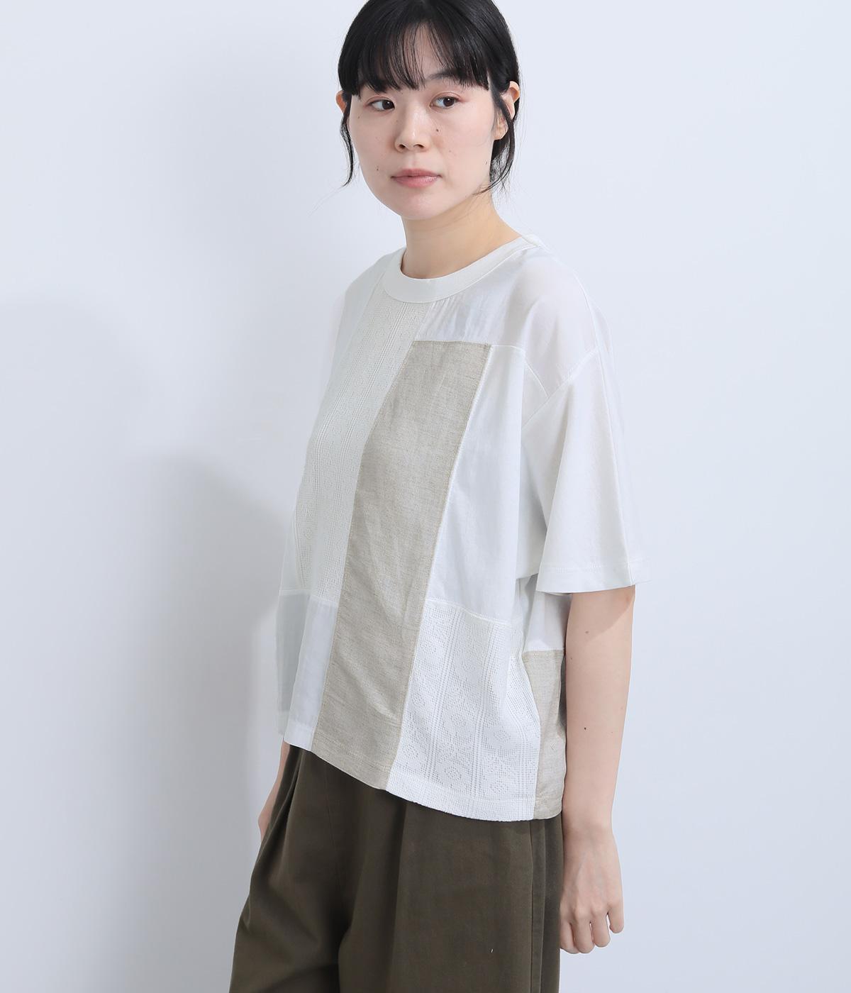 Cloche misc 布帛パッチワークTシャツ｜nop de nod（ノップドゥノッド