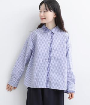 【10月28日発売予定】misc袖切り替えシャツ（ブルー・M）