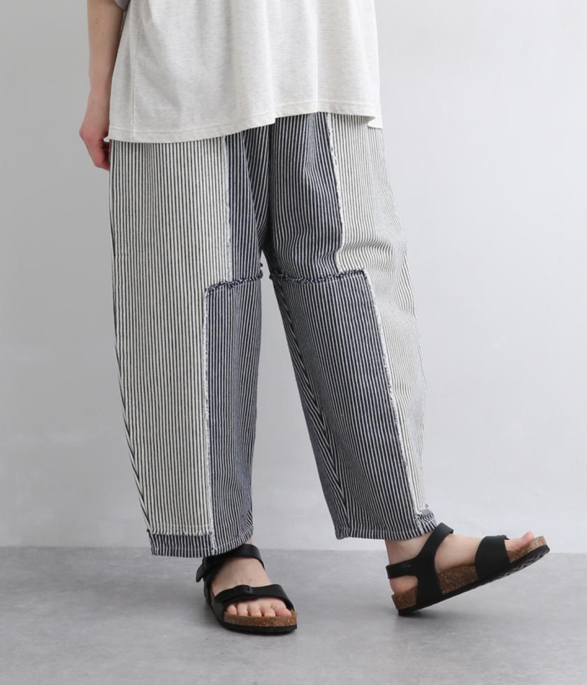 ヒッコリーパッチワークパンツ