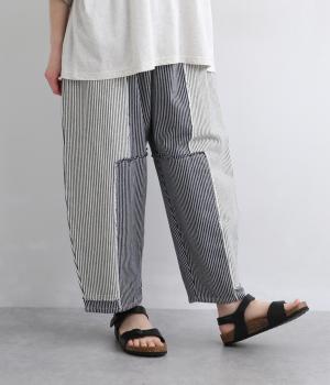 ヒッコリーパッチワークパンツ