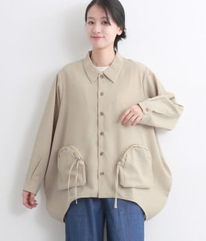 サークルジップシャツ(ベージュ-ONESIZE)