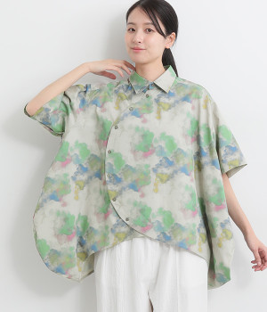 ハーフスリーブサークルシャツ(グレー-ONESIZE)