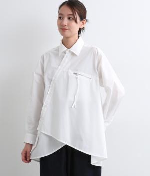 アシンメトリージップシャツ