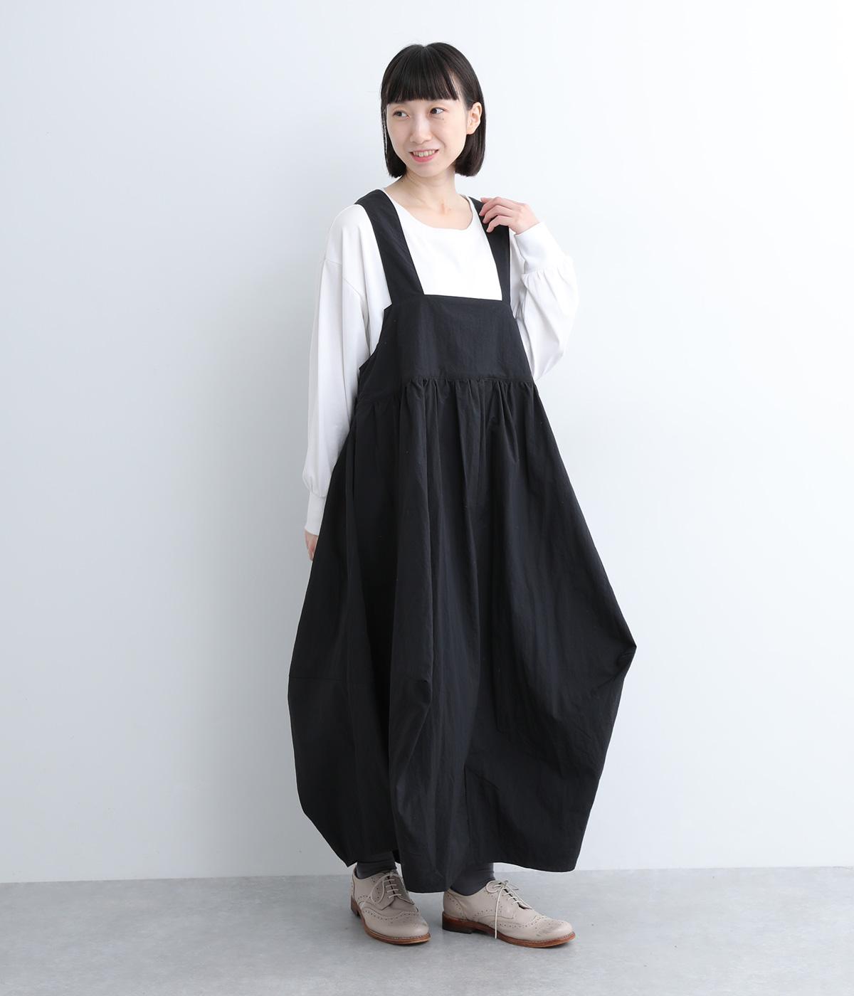 ナイロンポインテッドジャンパースカート(ブラック-2)