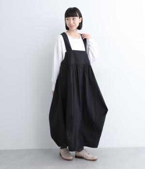 ナイロンポインテッドジャンパースカート(ブラック-2)