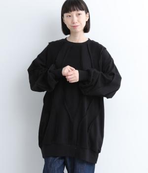 コットンリバーストレーナースウェットシャツ(ブラック-ONESIZE)