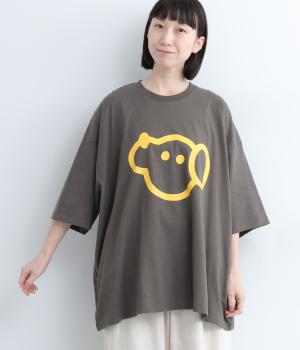 コットンゆるinuinuTシャツ(チャコール-2)