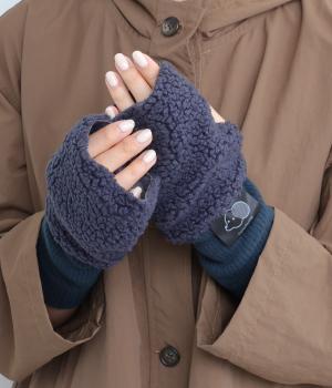 ポリエステルアームウォーマ―(ネイビー-F)