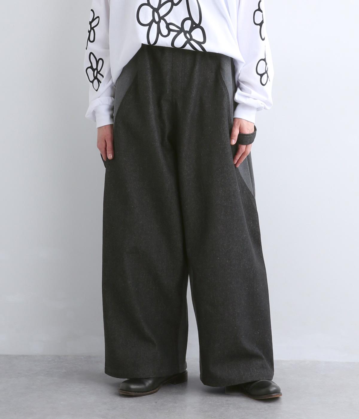 バイカラーペインターパンツ(ブラック-2)