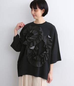 ビックフリルTシャツ(ブラック-2)