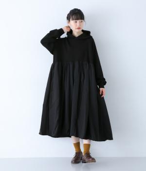 ミックスワンピース(ブラック-1)