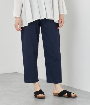 ストレッチツイル テーパードパンツ(ネイビー-ONESIZE)