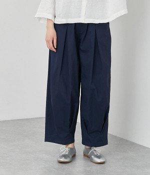 ストレッチツイル バルーンパンツ(ネイビー-ONESIZE)