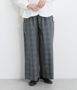 コットンチェック フィッシャーマンパンツ(フォレスト-ONESIZE)