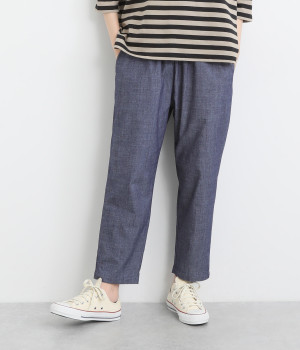 ライトデニム テーパードパンツ(ネイビー-ONESIZE)