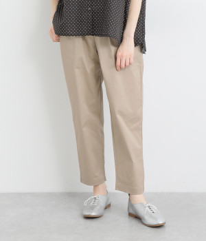 ストレッチツイル テーパードパンツ(ベージュ-ONESIZE)