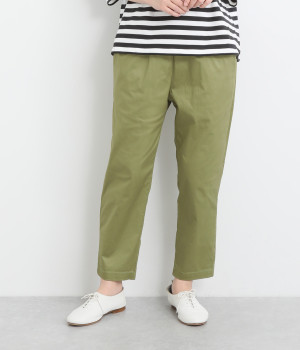 ストレッチツイル テーパードパンツ(サージ-ONESIZE)