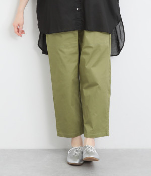 ストレッチツイル フロントポケットパンツ(サージ-ONESIZE)