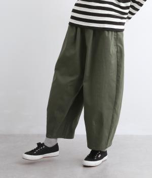 ワイドコクーンパンツ(カーキ-F)