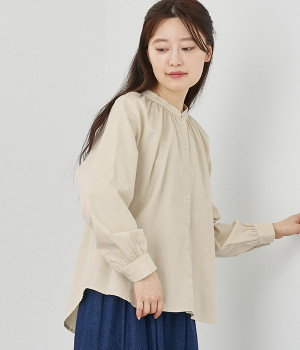 コットン ラグランギャザースモック(サンド-ONESIZE)