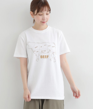 コットン BEEF T(オフホワイト×イエロー-ONESIZE)