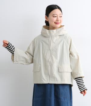 ショート丈パーカー(サンド-F)