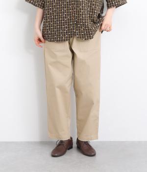 ストレッチツイルベイカーパンツ(ベージュ-ONESIZE)