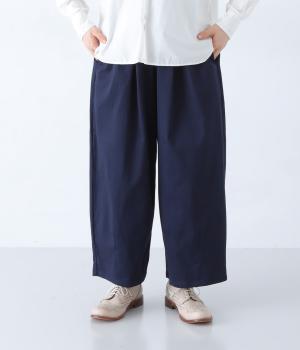 ストレッチツイルコクーンパンツ(ネイビー-F)