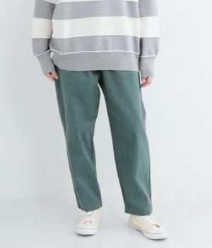 コットンコール天テーパードパンツ(グリーン-F)