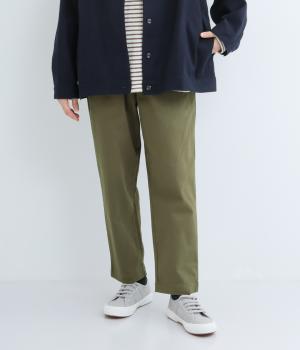 ストレッチツイルテーパードパンツ(カーキ-F)