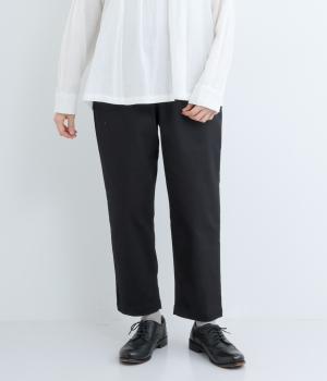 ストレッチツイルテーパードパンツ(ブラック-F)