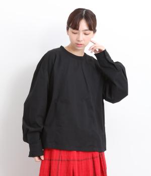 TOPSリブ付プルオーバー(ブラック-ONESIZE)