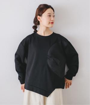 布帛切替プルオーバー(ブラック-F)