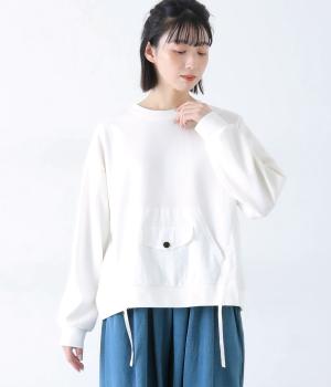 布帛ポケットプルオーバー(オフホワイト-F)