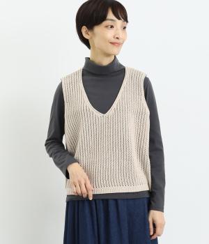 ニットベスト(ナチュラル-F)