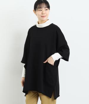 ミニ裏毛ダブルポケットプルオーバー(ブラック-F)