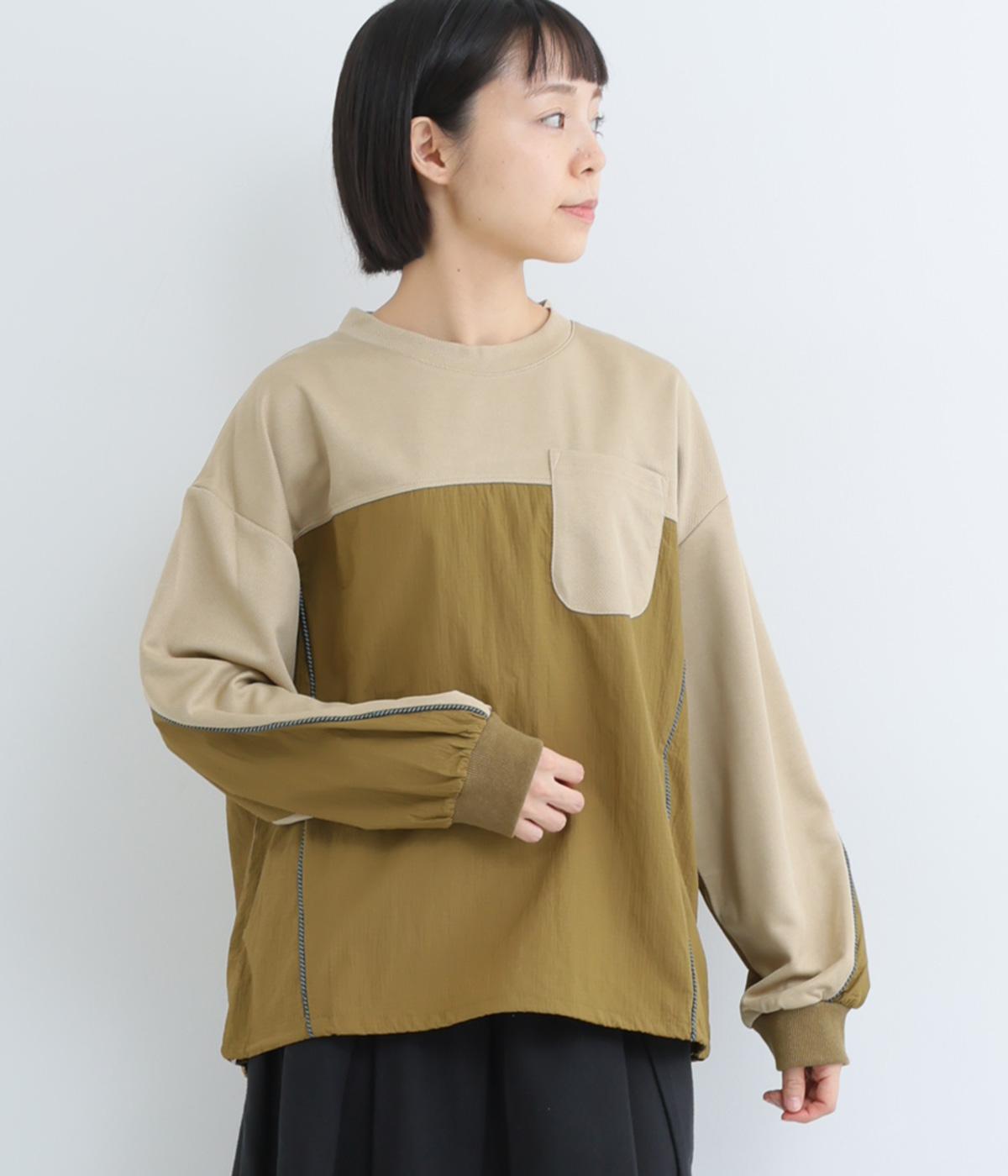 リップ切替プルオーバー(ベージュ-F)