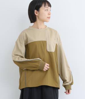 リップ切替プルオーバー(ベージュ-F)