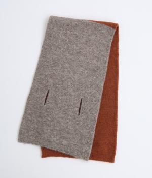 バイカラーミニマフラー(テラコッタ-F)