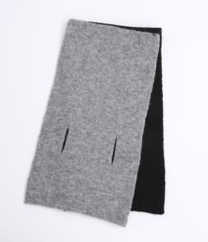 バイカラーミニマフラー(ブラック-F)