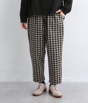 ラージギンガムテーパードパンツ(ナチュラル-F)