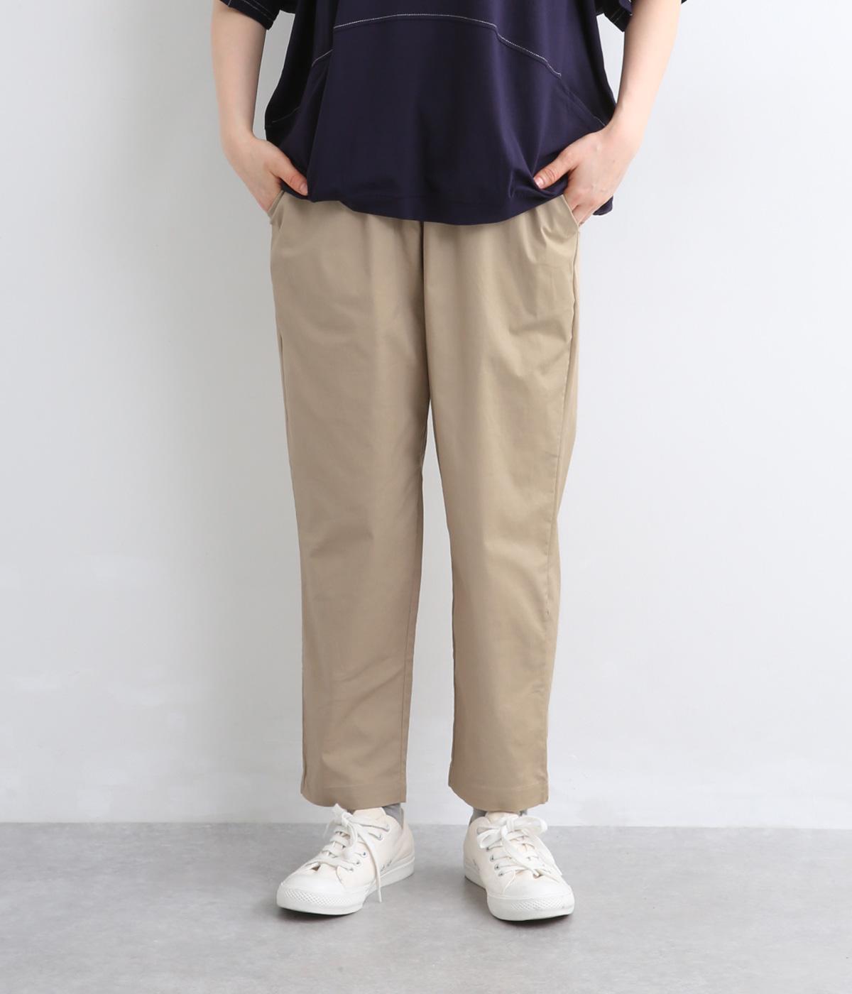 ストレッチツイルテーパードパンツ(ベージュ-F)