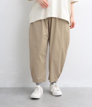 ストレッチツイルサイドタックコクーンパンツ(ベージュ-F)