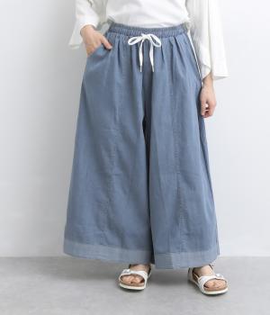 スーパーワイドデニムパンツ(ブルー-F)