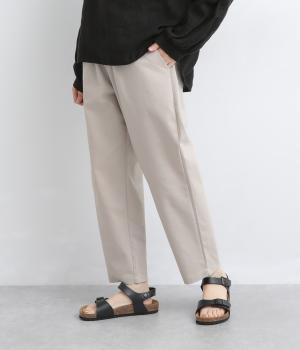 リネン混　テーパードパンツ(ベージュ-F)