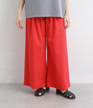 リネン混　フィッシャーマンパンツ(レッド-F)