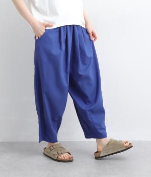 リネン混　エッグパンツ(ブルー-F)