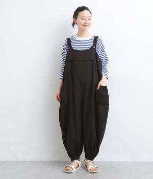 サイドポケットサロペット(ブラック-F)