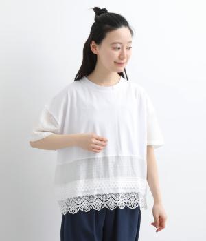 レース切替プルオーバー(オフホワイト-F)